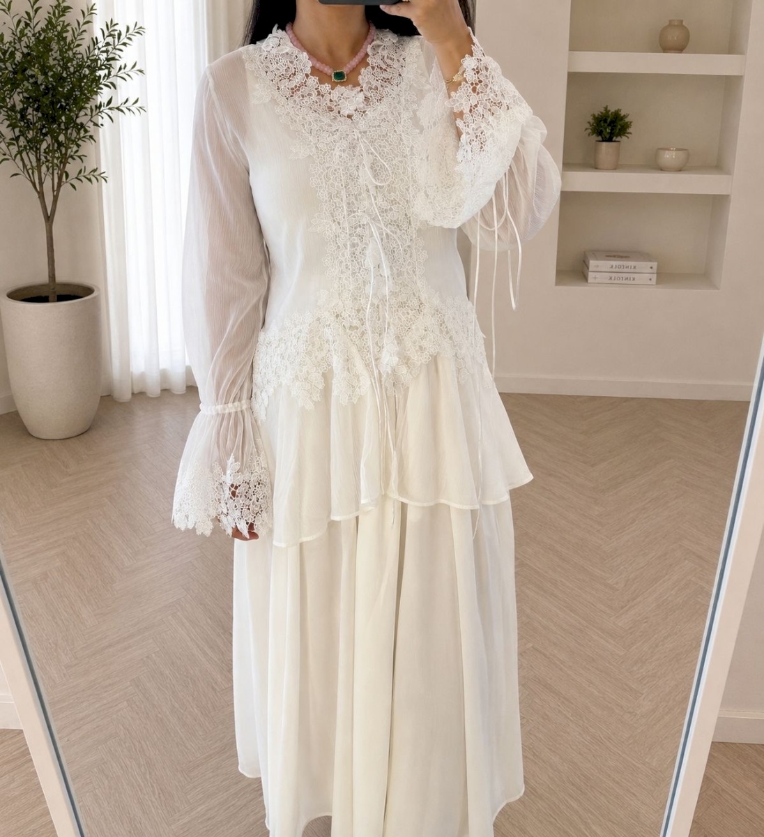 Chiffon lace top 6 018