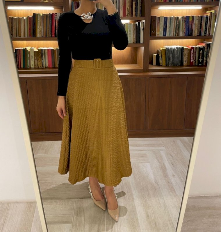 Top & skirt in bronze set 2 319