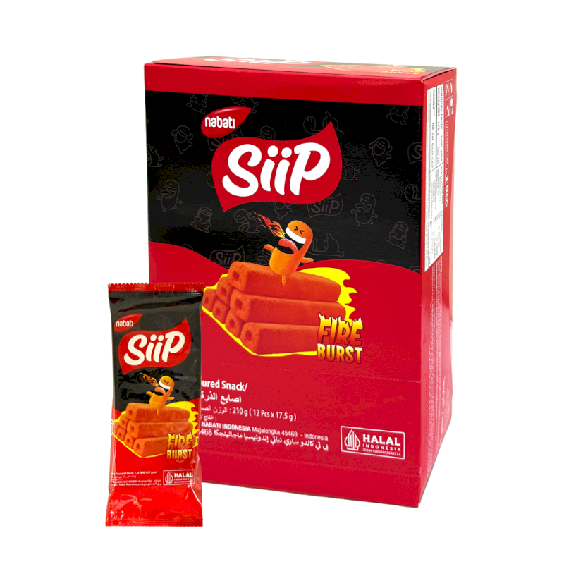 NABATI SIIP FIRE BURST SPICY (12 packs)