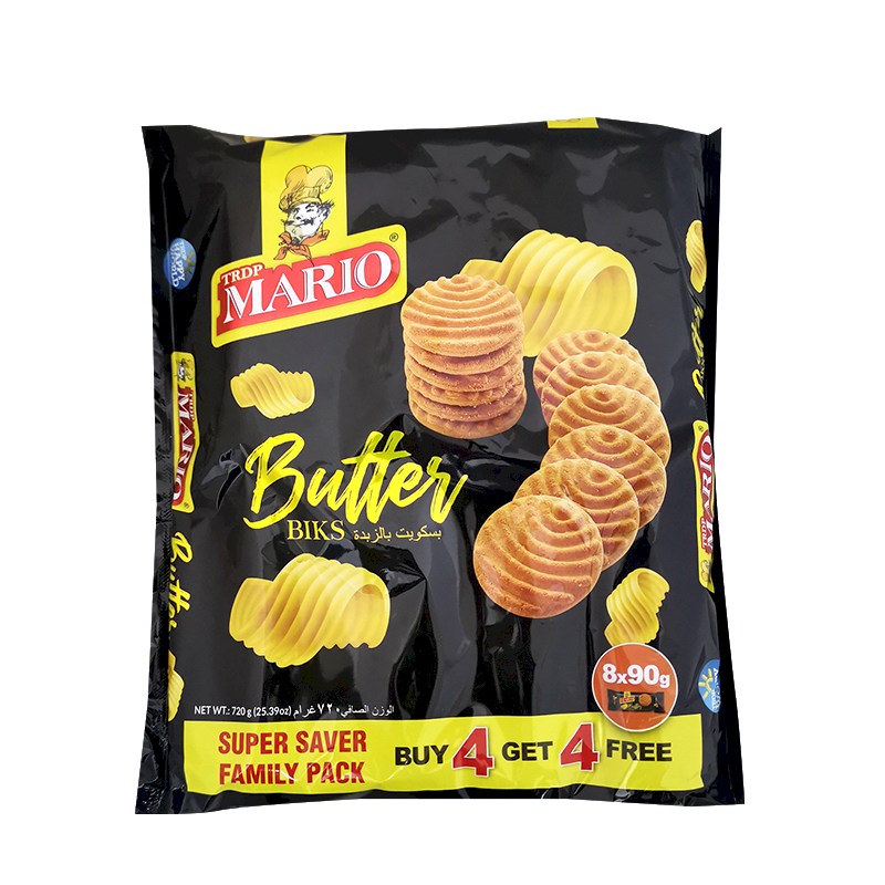 MARIO BUTTER BISCUITS  - ( 8 x 90g )  (BUY 4 GET 4 FREE)