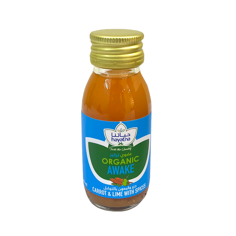 HAYATNA ORGANIC AWAKE - CARROT SPICES LIME - 60ml (12 Bottles)