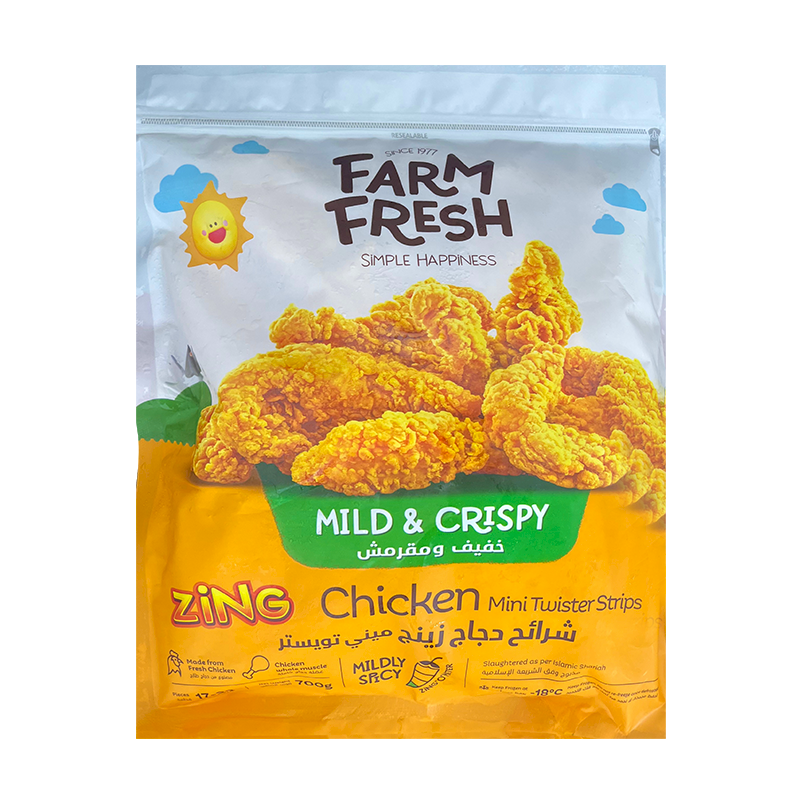 FARM FRESH Chicken Zing Mini Twister Strips 700g