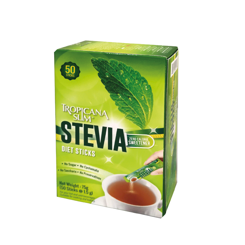 TROPICANA SLIM ZERO CALORIES SWEETENER - STEVIA - 50 Sticks