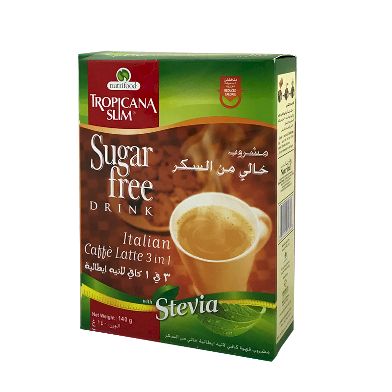 TROPICANA SLIM SUGAR FREE DRINK - ITALIAN CAFFE LATTE - 10 SACHETS