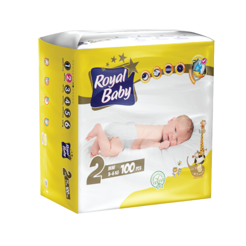 ROYAL BABY Diaper No. 2 Mega Pack (100 Diapers)