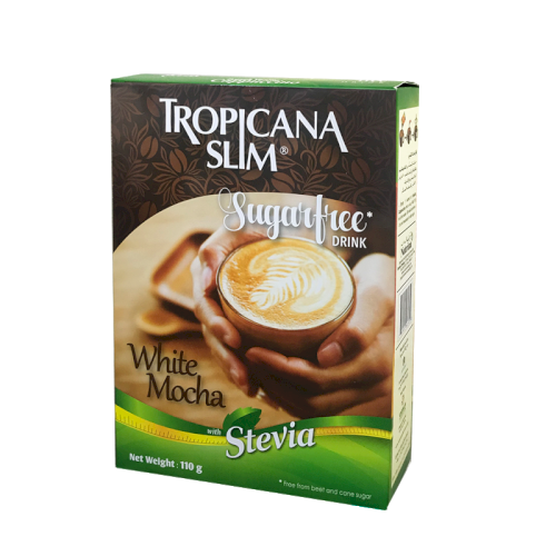 TROPICANA SLIM SUGAR FREE DRINK - WHITE MOCHA - 8 SACHETS