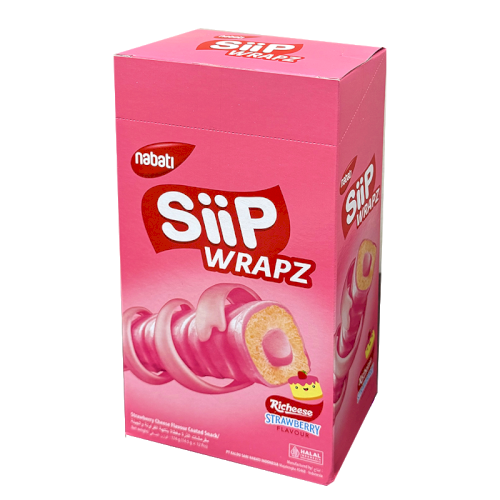 NABATI SIIP WRAPZ Strawberry (12 Packs)