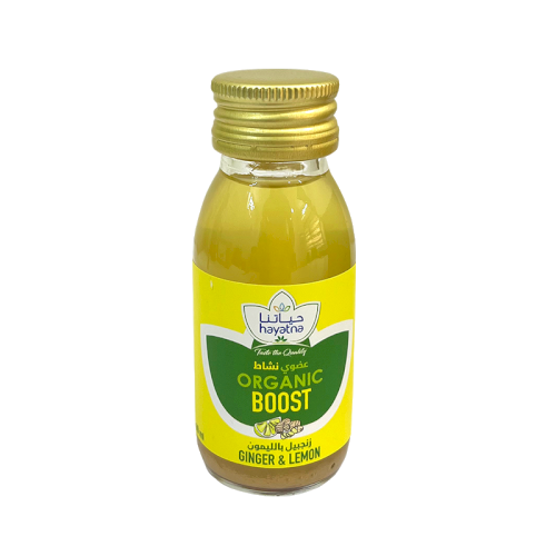 HAYATNA ORGANIC BOOST - GINGER & LEMON - 60ml (12 Bottles)