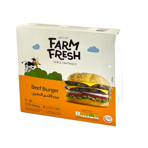 FARM FRESH Beef Burger (24's) 1344g
