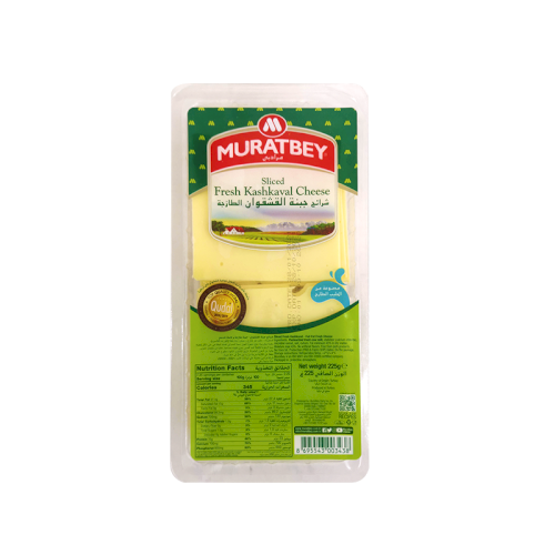 MURATBEY Sliced Kashkaval Cheese - 225g