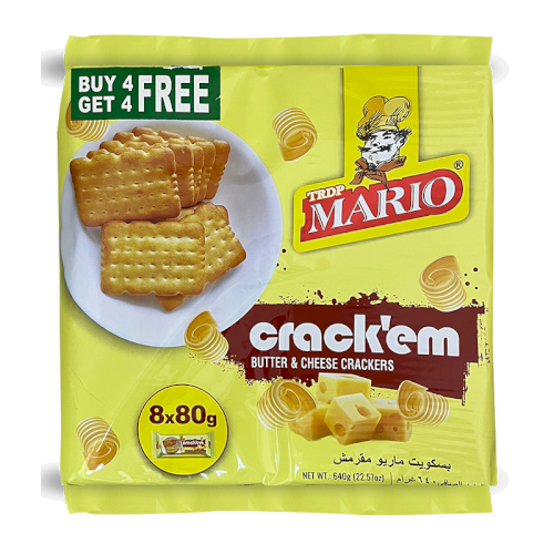 MARIO CRACK'EM BISCUITS - ( 8 x 90g ) (BUY 4 GET 4 FREE)