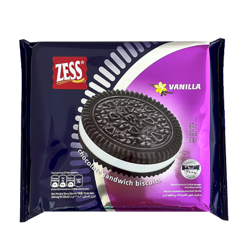 ZESS Choco Sandwich Biscuits - Vanilla (264.6g)
