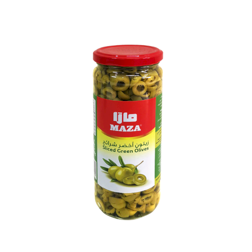 MAZA Sliced Green Olives 450g
