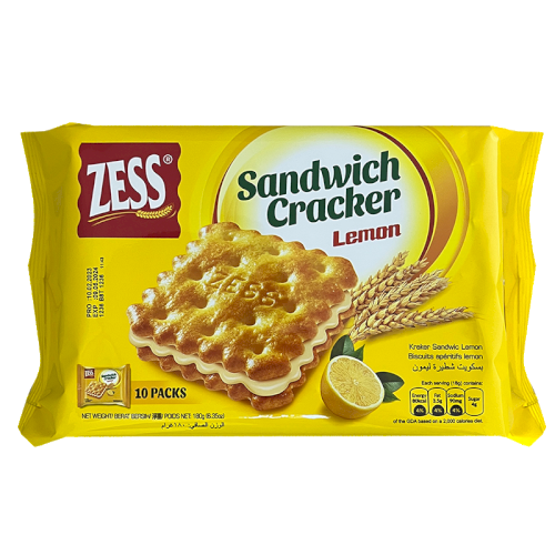 ZESS Square Sandwich Crackers - Lemon (180g)