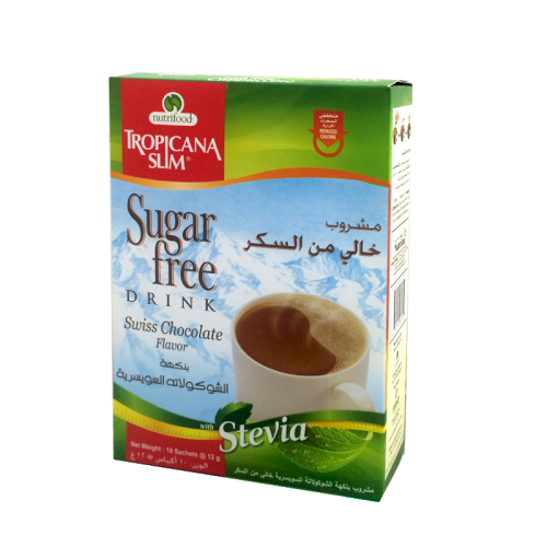 TROPICANA SLIM SUGAR FREE DRINK - SWISS CHOCO - 8 SACHETS