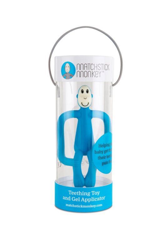 Matchstick Monkey  original teething toy Blue