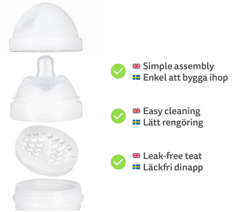 Herobility Baby bottle 340ml /11.5oz White