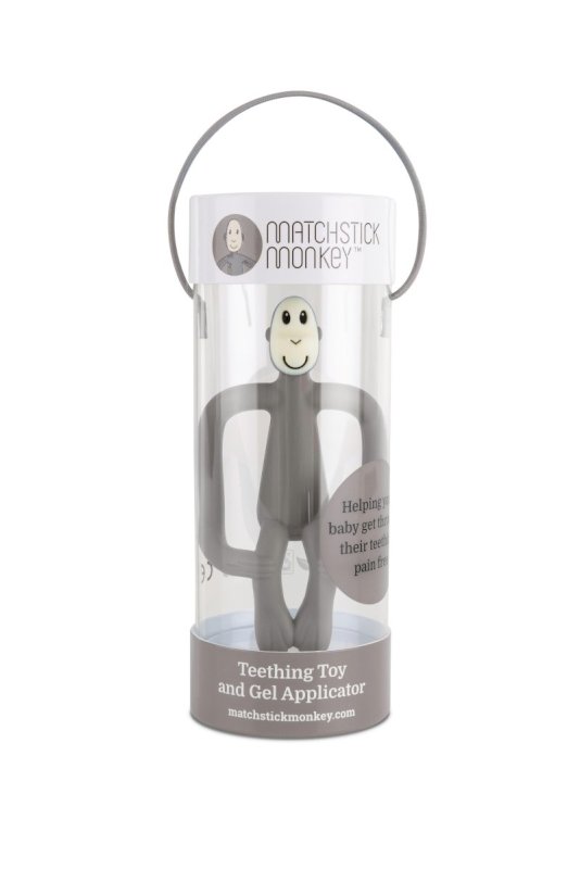 Matchstick Monkey  original teething toy Grey