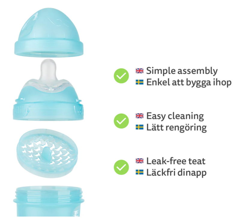 Herobility Baby bottle 340ml /11.5oz Blue